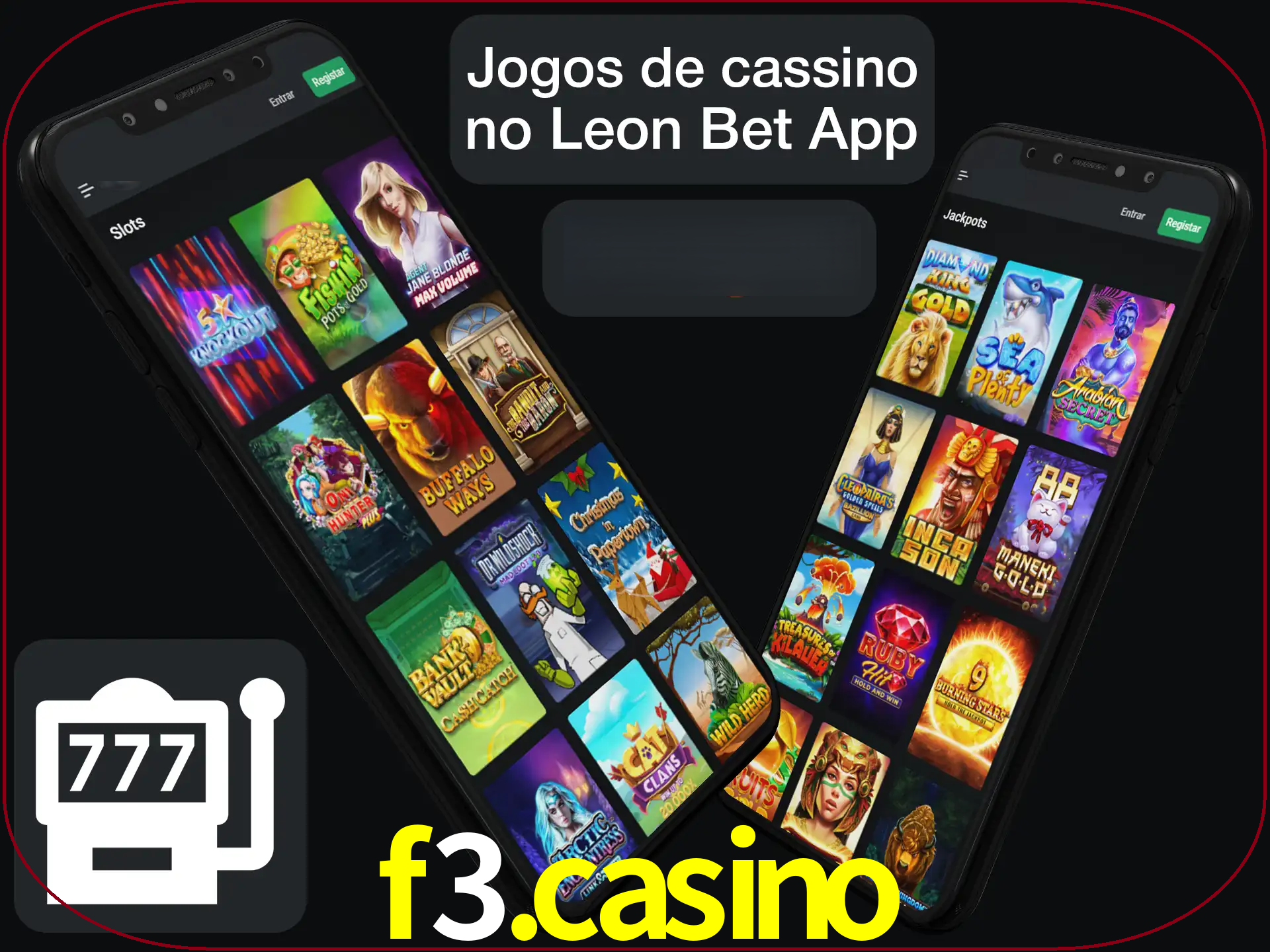 Escolha quais jogos de cassino jogar no app.