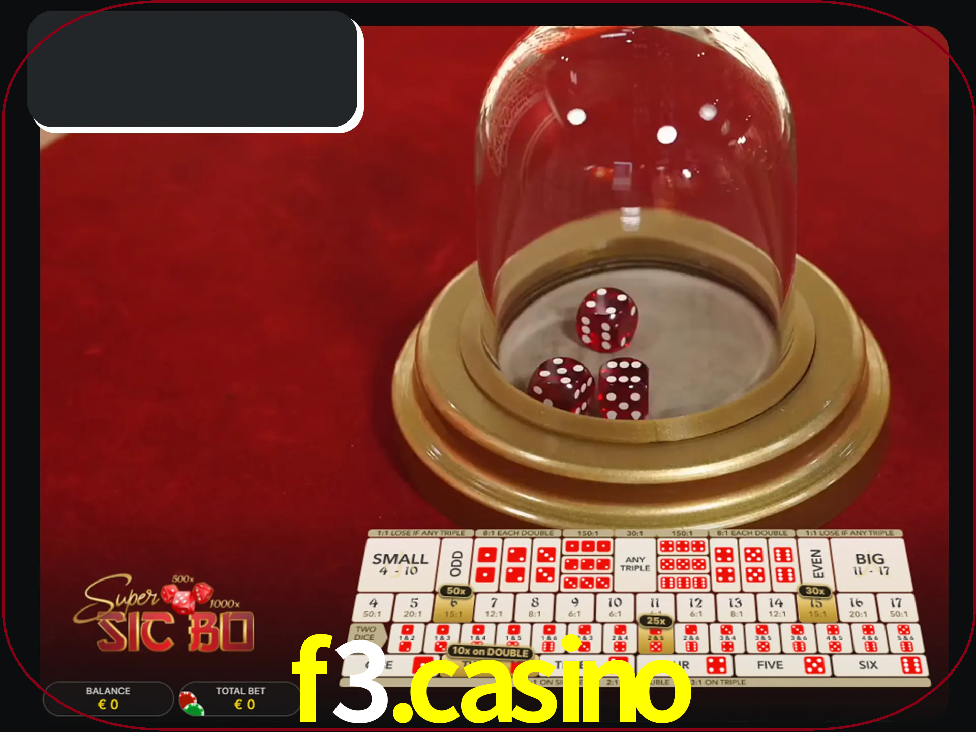 Deixe os dados ao seu lado nos jogos da Sic Bo.